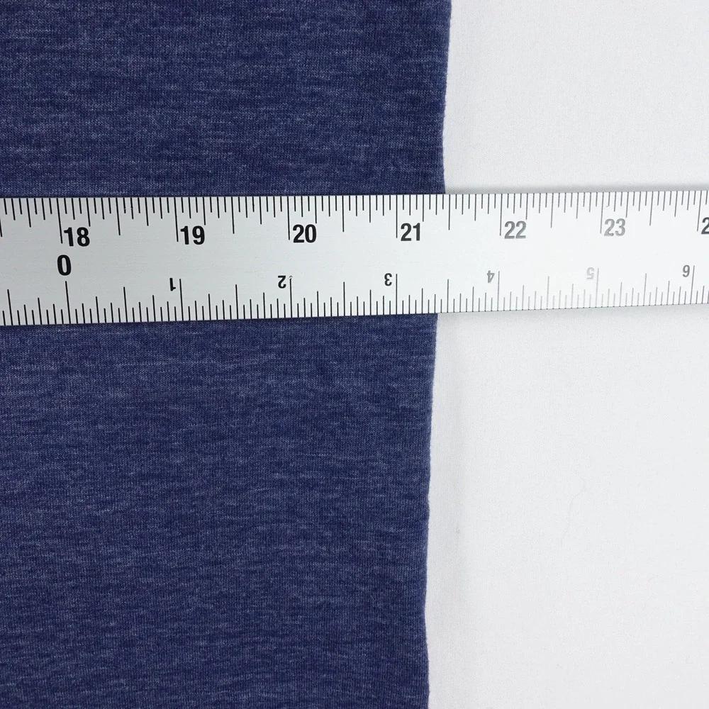 Goodlife T-Shirt Men's XL V-Neck Curved Hem Short Sleeve Cotton Poly Blue‎ USA